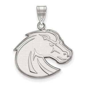 Sterling Silver Boise State Large Mascot Pendant